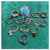 Group of costume Rings