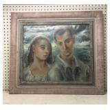 24.6x27.5 Signed Painted Portrait