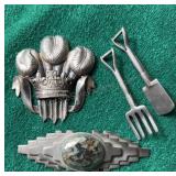 Les Bernard & Unmarked Fashion Pins