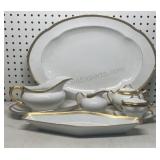LIMOGES GOLD TRIM Serving dishes