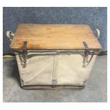 Vintage Canvas Laundry Trunk Shamrock