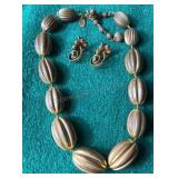 Vintage Earrings & Mirian Haskell Necklace