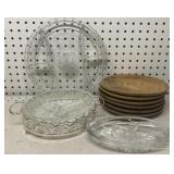 Serving Dishes, Candy Bowl & Wooden Salad plates