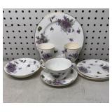 Hammersley Victorian Violet Egg Cups Plates &