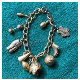 Vintage Sports Charm Bracelet