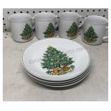 Christmas Spode Mugs & Plates Saks fifth Ave
