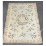 Woven Cream Floral Rug 35x52