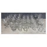 Etched Glasses plenty of Lip Chips