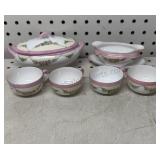 Notitake Small Cups, Sauce Tureen & (Chipped