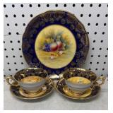 Paragon Cups Saucers & Plate (1chipped cup)