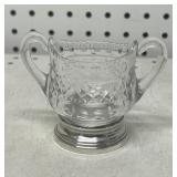Antique Sheffield Sterling Glass Creamer