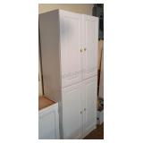 Tall White Dual Door Cabinet 6ftx30x16