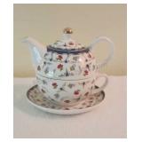 Grace Tea Pot, Cup and Saucer Set