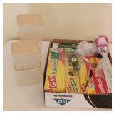 Small Tupperware Containers & Paper Products
