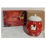 Hallmark Cookie Jar and Mikasa Holiday Plate