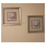 Pair of Framed Art Prints 18x18