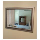 Large Beveled Glass Wall Mirror 29x41