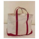 LL Bean Tote Bag w/ Yarn, Started Crocheted