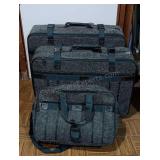 Wheeled Luggage Set w/Overnight Bag