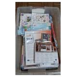 Tote of Assorted Scrapbooking Supplies -Paper,