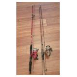 2 Fishing Poles with Reels