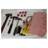 Assorted Tools, Clamps & Rags