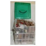 Compartment Christmas Ornament Holder w/Contents