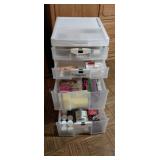 Plastic Storage Container w/Assorted Craft