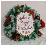 Battery Operated Lighted Xmas Wreath