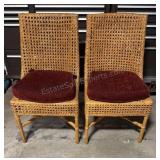 Pair of Crate & Barrel Wicker Chairs