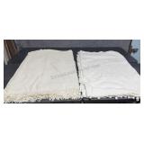 Two white Bedspreads