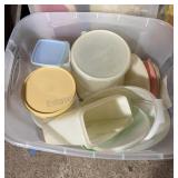 Tote of Misc Tupperware