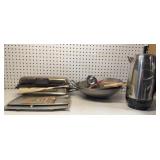 Sandwich Grill, Coffee pot & Wok
