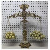 Vintage Scale of Justice W/ Faux Grapes