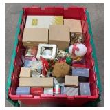 Tote of Christmas Ornaments & More
