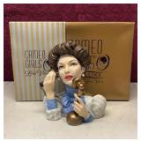 Cameo Girl Head Vase