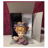 Cameo Girl Head Vase