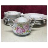 China Plates Saucers Salad Bowls & Sugar Bowl