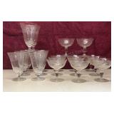 Etched Glass Goblets