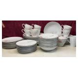 Rose print China set