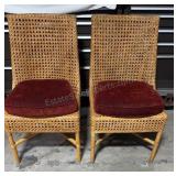 Pair of Crate & Barrel Wicker Chairs