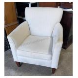 Cream Upholstered Arm Chair
