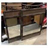 Set of Metal Framed Wall Mirrors 24x36