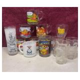 Vintage Glasses & Garfield Mugs