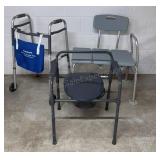 Shower Chair, Commode & Walker