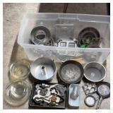 Tote of Vintage Kitchen Bake Ware