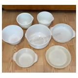 Milk Glass Mixing Bowls & Casserole Dishes