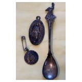Religious Charms & Collector Spoon