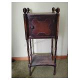 Antique Copper Lined Smoking Stand 28x12x10