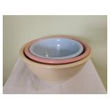 Vintage Shawnee Pottery Mixing Bowl Set